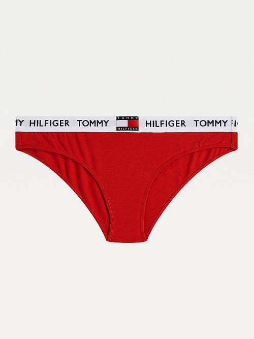 Tommy Hilfiger Tommy 85 Stretch Katoenen Logo Briefs Ondergoed Dames Rood | TH230PMS