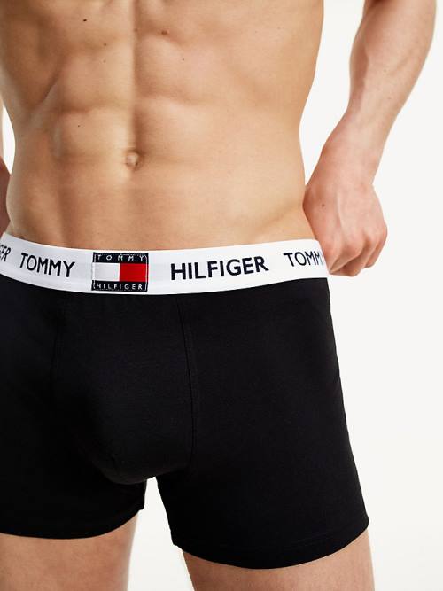 Tommy Hilfiger Tommy 85 Stretch Katoenen Logo Trunks Ondergoed Heren Zwart | TH431KEW