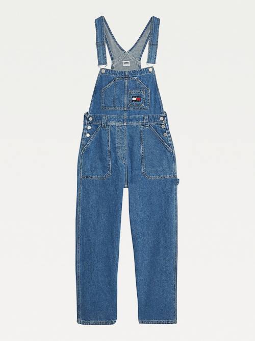 Tommy Hilfiger Tommy Badge Denim Dungarees Jeans Dames Denim | TH247TOY