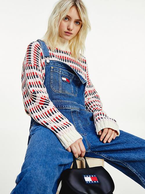 Tommy Hilfiger Tommy Badge Denim Dungarees Jeans Dames Denim | TH290DCS