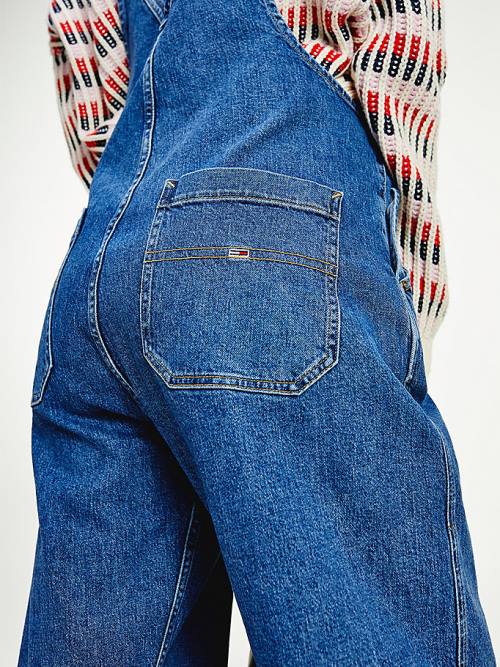 Tommy Hilfiger Tommy Badge Denim Dungarees Jeans Dames Denim | TH290DCS