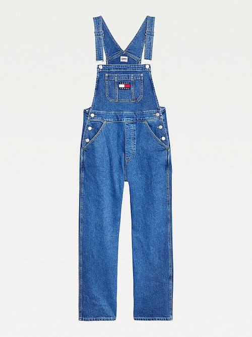 Tommy Hilfiger Tommy Badge Denim Dungarees Jeans Dames Denim | TH290DCS