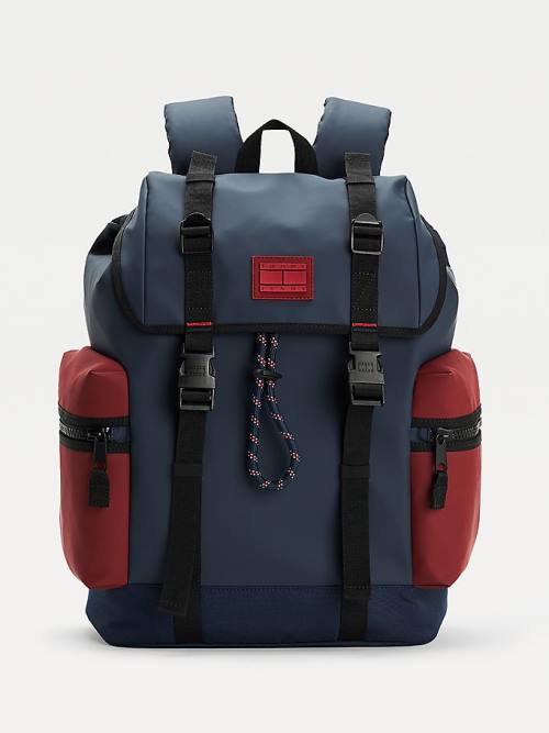 Tommy Hilfiger Tommy Badge Double Clip Backpack Tassen Heren Blauw | TH537ACD