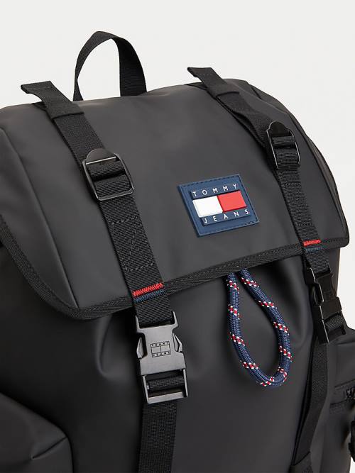 Tommy Hilfiger Tommy Badge Double Clip Backpack Tassen Heren Zwart | TH690DRH