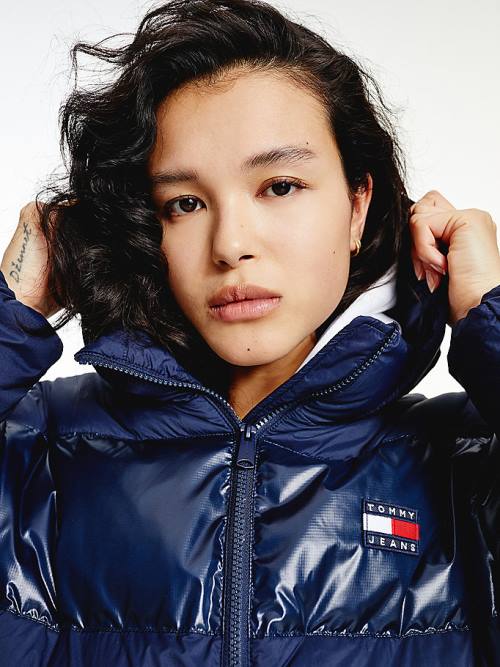 Tommy Hilfiger Tommy Badge Down Puffer Jassen Dames Blauw | TH892YTI