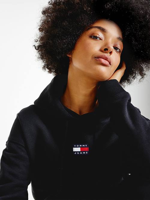 Tommy Hilfiger Tommy Badge Hoodie Dames Zwart | TH192IQE