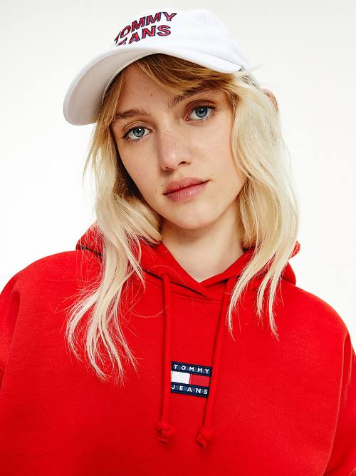 Tommy Hilfiger Tommy Badge Hoodie Dames Rood | TH396WIU