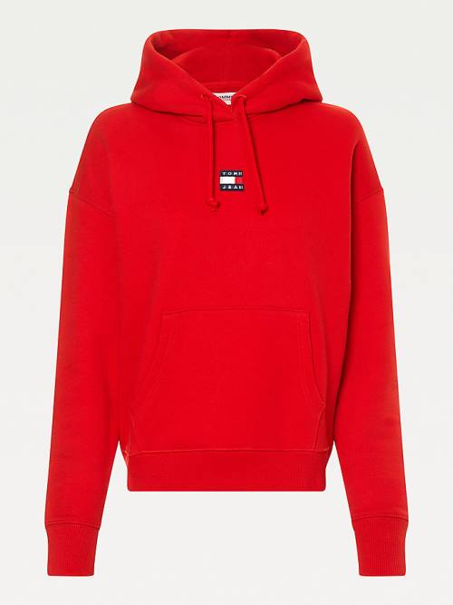 Tommy Hilfiger Tommy Badge Hoodie Dames Rood | TH396WIU