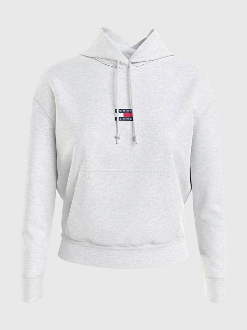 Tommy Hilfiger Tommy Badge Hoodie Dames Grijs | TH893MNC