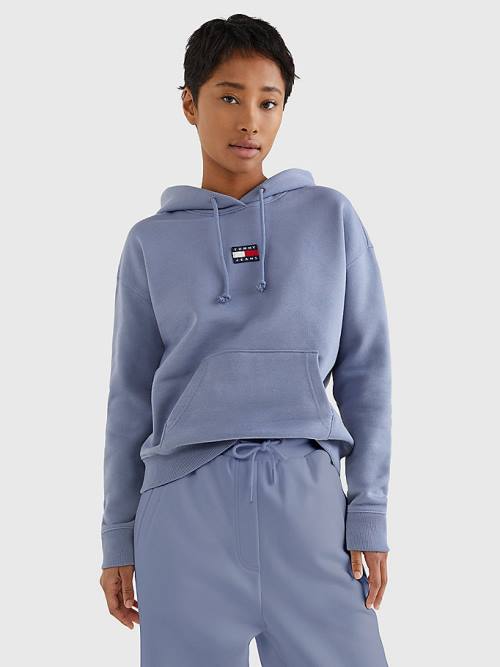 Tommy Hilfiger Tommy Badge Hoodie Dames Paars | TH904ACK