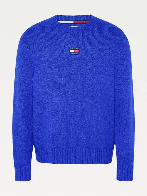 Tommy Hilfiger Tommy Badge Jumper Truien Heren Paars | TH543PTS