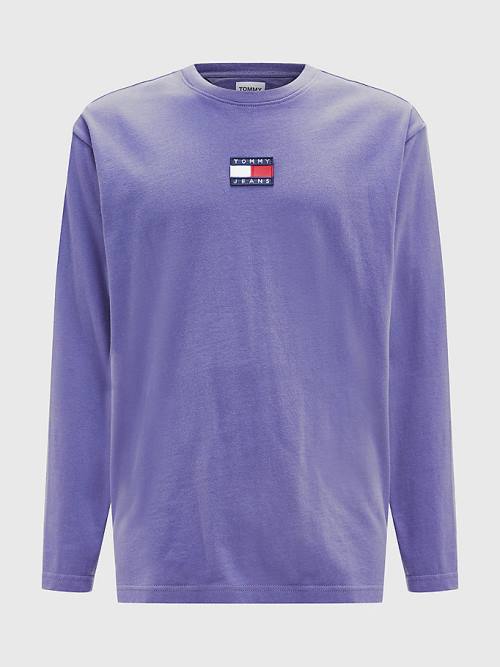 Tommy Hilfiger Tommy Badge Long Sleeve T-shirts Heren Blauw | TH016AZR