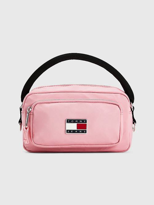 Tommy Hilfiger Tommy Badge Plaque Crossover Tassen Dames Roze | TH631NMP