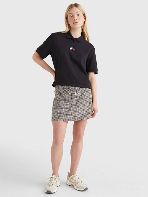 Tommy Hilfiger Tommy Badge Poloshirt Dames Zwart | TH034GJM