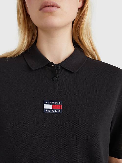 Tommy Hilfiger Tommy Badge Poloshirt Dames Zwart | TH034GJM