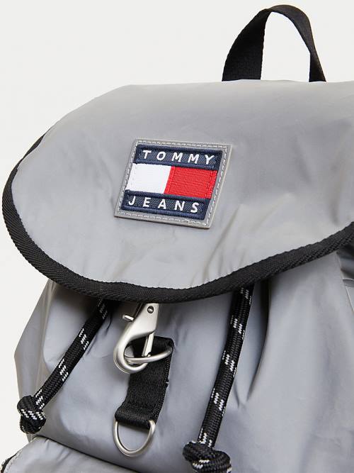 Tommy Hilfiger Tommy Badge Reflective Backpack Tassen Heren Grijs | TH132GUC