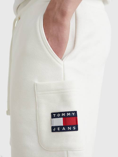 Tommy Hilfiger Tommy Badge Relaxed Cargo Korte Broek Heren Wit | TH398OVW