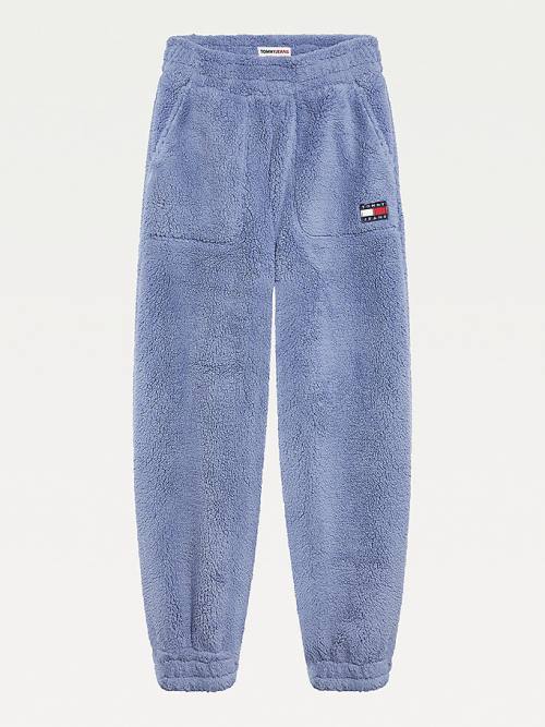 Tommy Hilfiger Tommy Badge Relaxed Fit Fleece Joggers Broek Dames Paars | TH251EGB