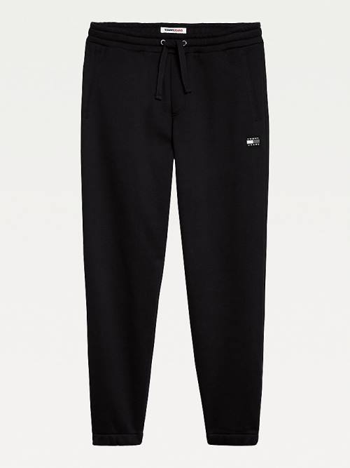 Tommy Hilfiger Tommy Badge Relaxed Joggers Broek Heren Zwart | TH204UVM