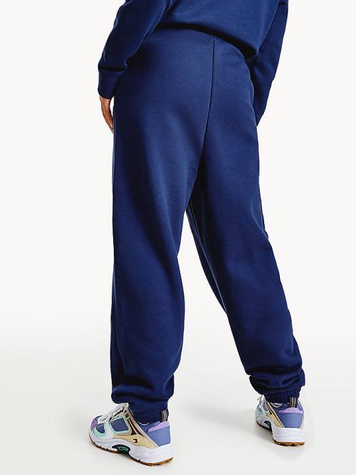 Tommy Hilfiger Tommy Badge Relaxed Joggers Broek Dames Blauw | TH451GMT