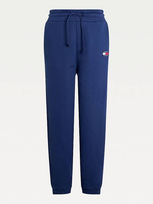 Tommy Hilfiger Tommy Badge Relaxed Joggers Broek Dames Blauw | TH451GMT