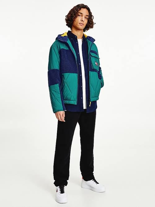 Tommy Hilfiger Tommy Badge Sherpa Jassen Heren Groen | TH397LWS