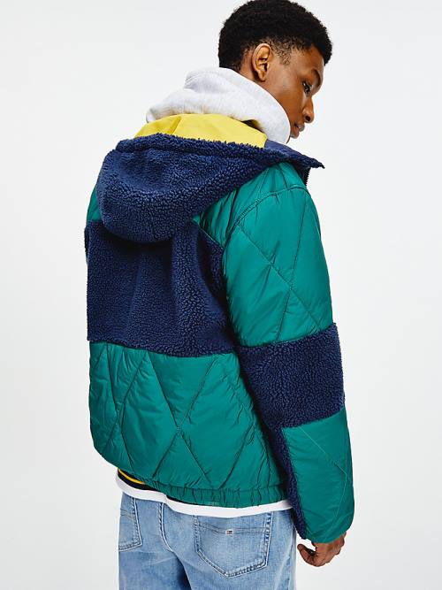 Tommy Hilfiger Tommy Badge Sherpa Jassen Heren Groen | TH397LWS