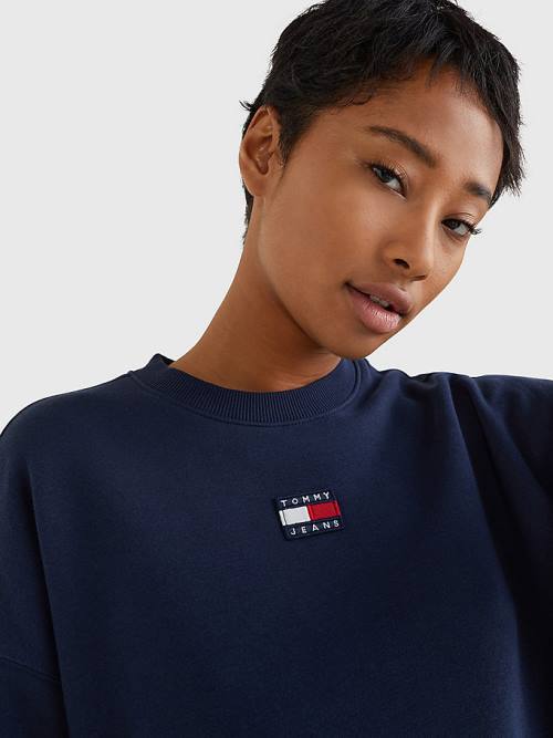 Tommy Hilfiger Tommy Badge Trui Jurken Dames Blauw | TH581YAE