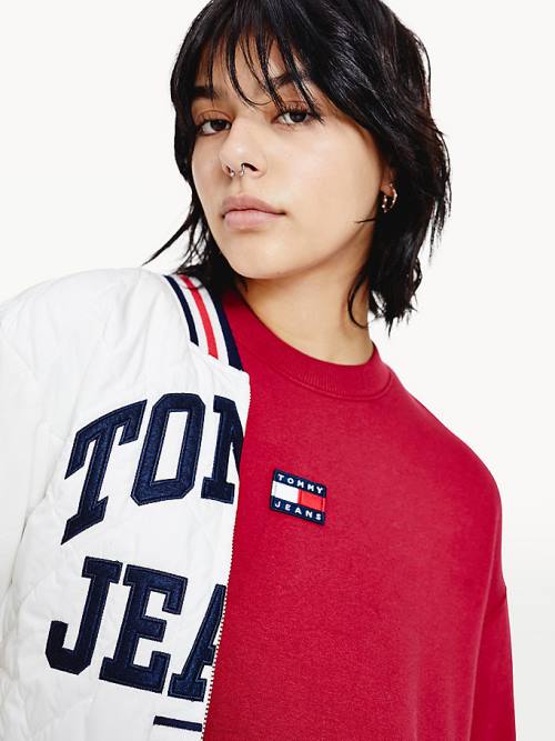 Tommy Hilfiger Tommy Badge Trui Jurken Dames Rood | TH751DSC