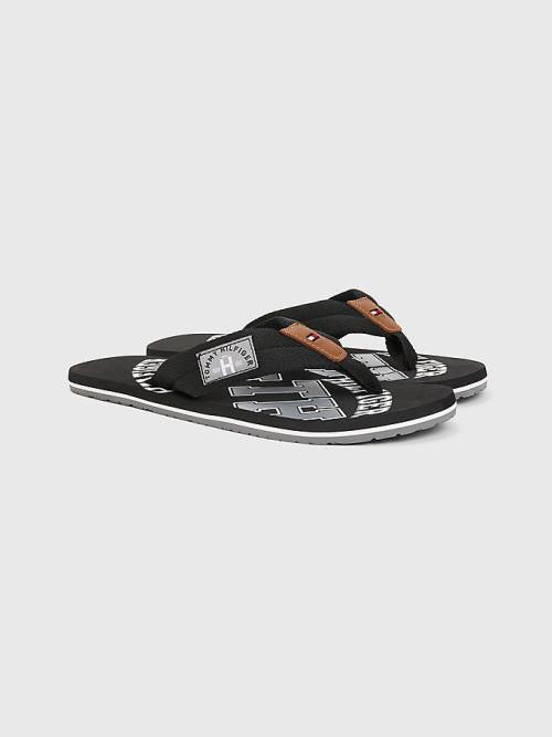 Tommy Hilfiger Tommy Beach Sandalen Heren Zwart | TH590ZWG