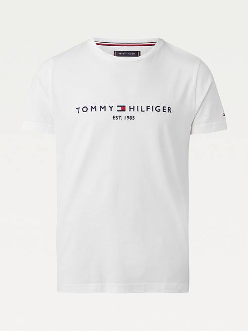 Tommy Hilfiger Tommy Hilfiger Logo T-shirts Heren Wit | TH361VHI