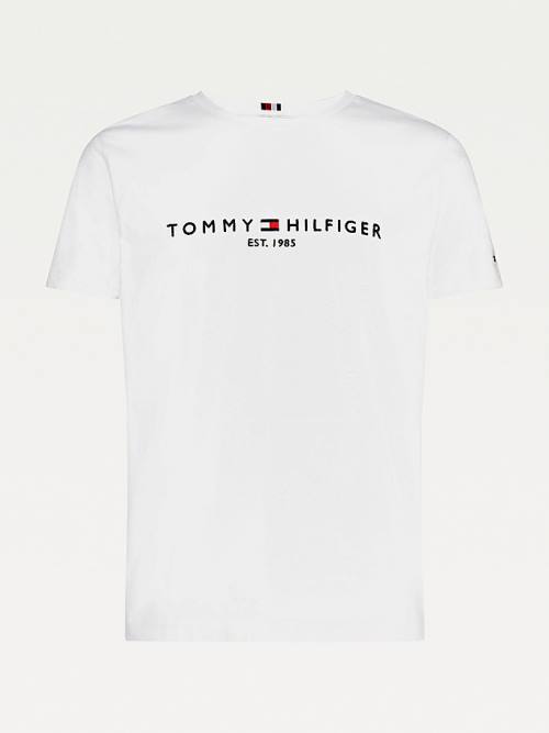 Tommy Hilfiger Tommy Hilfiger Logo T-shirts Heren Wit | TH361VHI