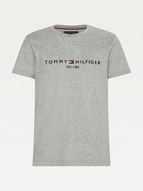 Tommy Hilfiger Tommy Hilfiger Logo T-shirts Heren Grijs | TH837WFY