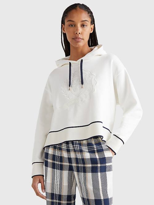 Tommy Hilfiger Tommy Icons Relaxed Fit Hoodie Dames Wit | TH524QBR