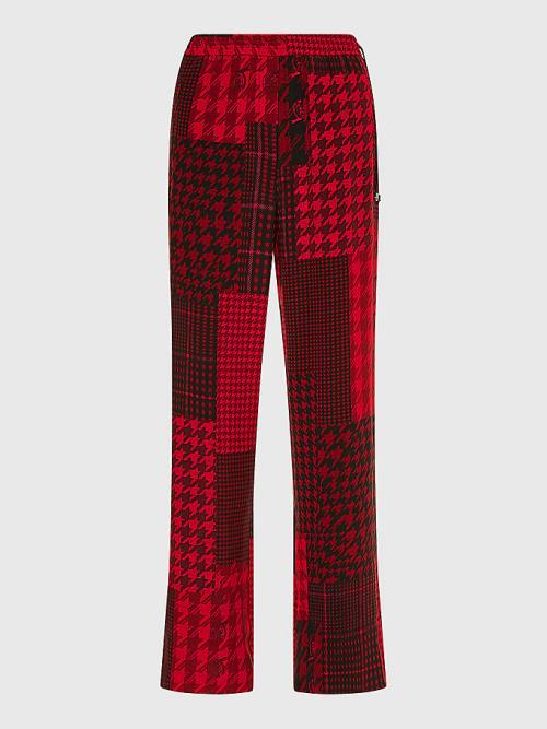 Tommy Hilfiger Tommy Icons Relaxed Tapered Patchwork Broek Dames Rood | TH623SLR