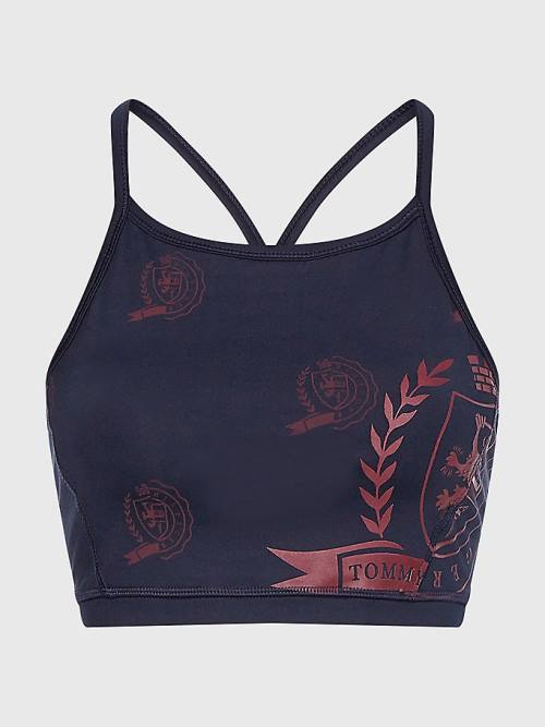 Tommy Hilfiger Tommy Icons Sport Bra Ondergoed Dames Blauw | TH259CAY