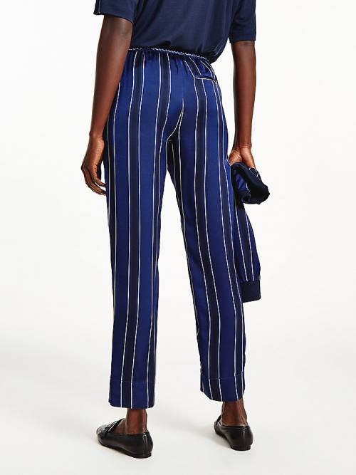 Tommy Hilfiger Tommy Icons Stripe Relaxed Tapered Broek Dames Blauw | TH801ZLA