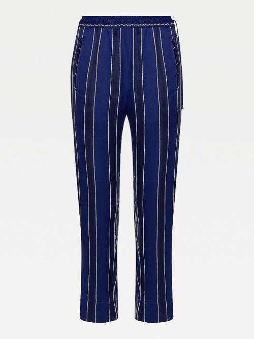 Tommy Hilfiger Tommy Icons Stripe Relaxed Tapered Broek Dames Blauw | TH801ZLA