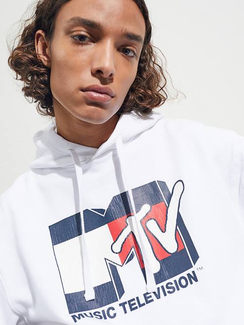 Tommy Hilfiger Tommy Jeans X MTV Hoodie Heren Wit | TH347FBL