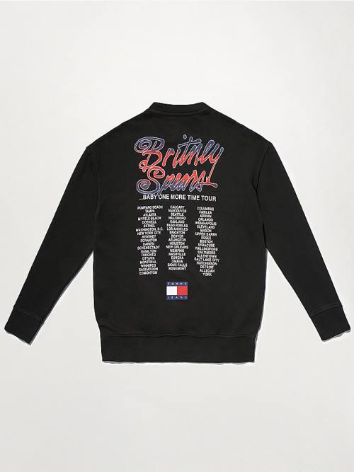 Tommy Hilfiger Tommy Revisited Britney Oversized Sweatshirts Dames Zwart | TH214HPQ