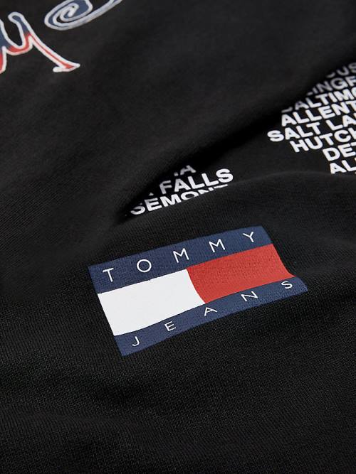 Tommy Hilfiger Tommy Revisited Britney Oversized Sweatshirts Dames Zwart | TH214HPQ