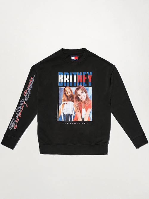 Tommy Hilfiger Tommy Revisited Britney Oversized Sweatshirts Dames Zwart | TH214HPQ