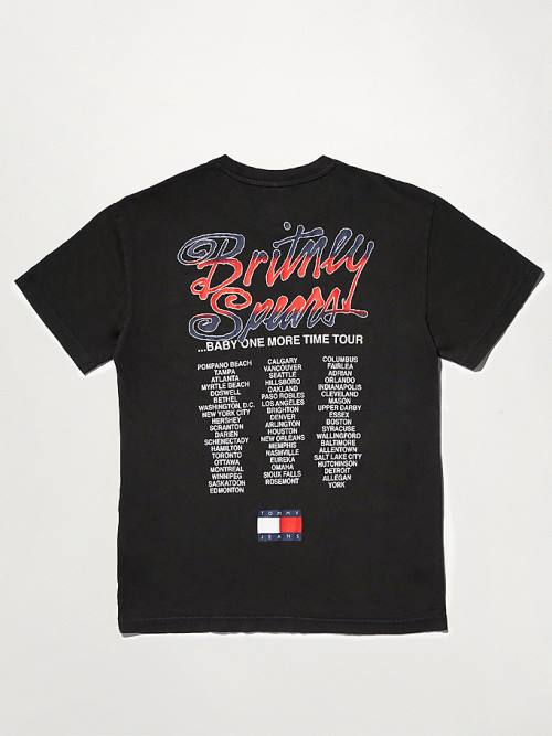 Tommy Hilfiger Tommy Revisited Britney T-shirts Heren Zwart | TH013FBL