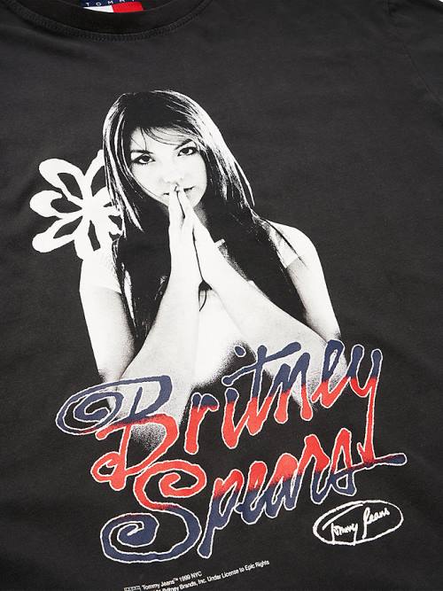 Tommy Hilfiger Tommy Revisited Britney T-shirts Heren Zwart | TH013FBL