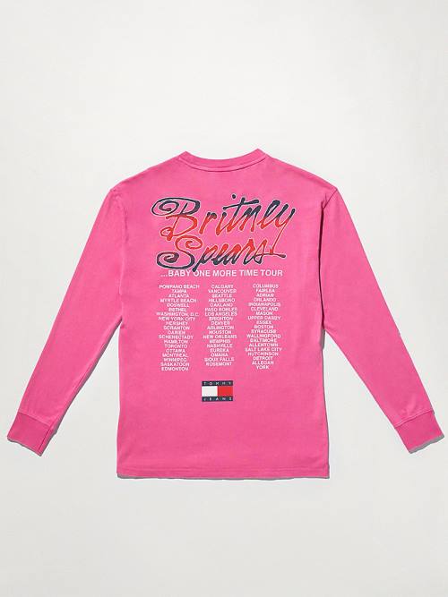 Tommy Hilfiger Tommy Revisited Long Sleeve Britney Oversized T-shirts Dames Roze | TH971HQF