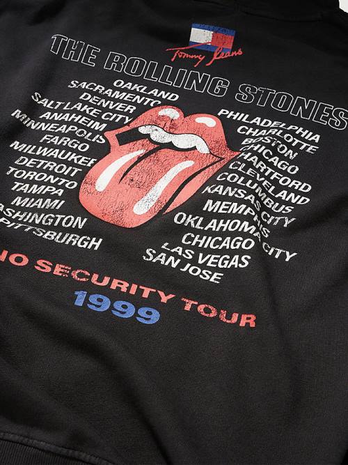 Tommy Hilfiger Tommy Revisited Rolling Stones Hoodie Heren Zwart | TH053NRH