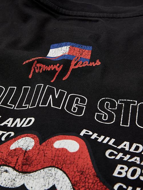 Tommy Hilfiger Tommy Revisited Rolling Stones T-shirts Heren Zwart | TH763UAD