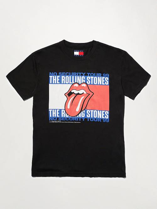 Tommy Hilfiger Tommy Revisited Rolling Stones T-shirts Heren Zwart | TH763UAD