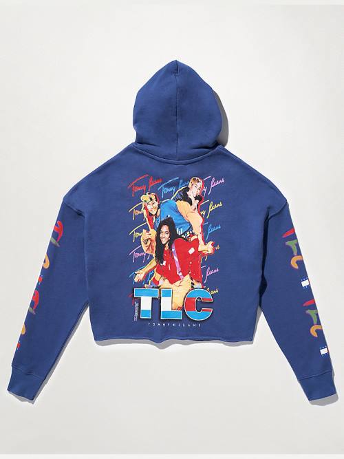 Tommy Hilfiger Tommy Revisited TLC Cropped Hoodie Dames Blauw | TH736WDN