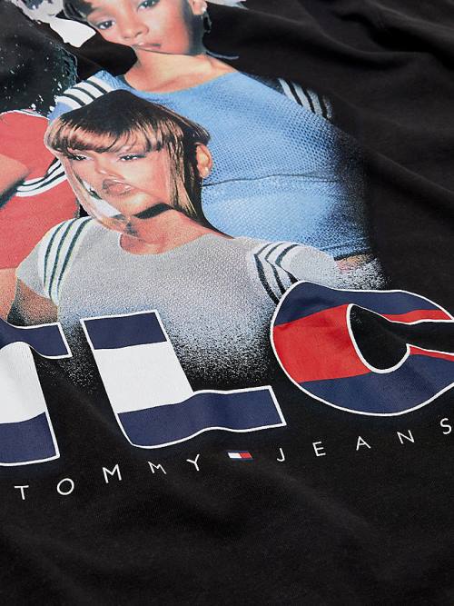 Tommy Hilfiger Tommy Revisited TLC Oversized T-shirts Dames Zwart | TH170SPG